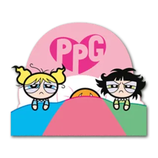 ⛅ cartoon, the powerpuff girls, bubbles, buttercup telegram sticker