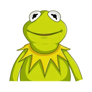 😊 Kermit the Frog Kermit, frog, muppet, cartoon, puppet, green, cute telegram sticker