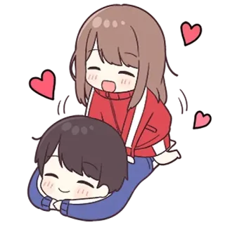 ❤️ 漫画, アニメ, ハート, 可愛い, 愛, カップル telegram sticker