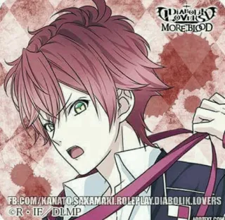 😯 Kanato Sakamaki Diabolik Lovers FB.COM/KANATO.SAKAMAKI.ROLEPLAY.DIABOLIK.LOVERS
©R・IF / DLMP Anime, Vampire, Diabolik Lovers, Kanato Sakamaki, Sanglant telegram sticker