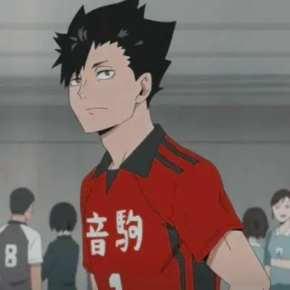 🥇 Kuroo Tetsurou Haikyuu!! Anime, Haikyuu, Kuroo Tetsurou, Volleyball, Personnage, Nekomata whatsapp sticker