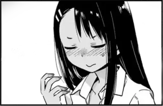 🖤 Nagatoro Don't Toy with Me, Miss Nagatoro anime, manga, nagatoro, expression, embarrassed telegram sticker