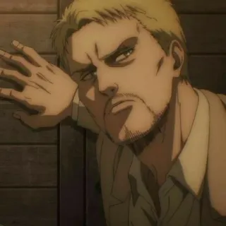 🐱 Reiner Braun Attack on Titan anime, character, portrait, man, reiner, attack on titan whatsapp sticker