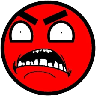 😫 en colère, rouge, rage, emoji, fou, frustré, dessin animé telegram sticker