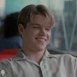 ☣ Matt Damon, actor, celebrity, smile telegram sticker