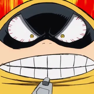 💛 Anime, Personagem, Desenho animado, Amarelo, Bravo, My Hero Academia whatsapp sticker