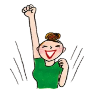 🙋 успех, мультфильм, женщина, праздник, счастливый telegram sticker