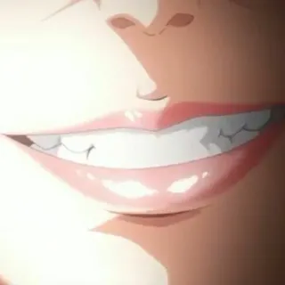♥️ sourire, lèvres, dents, rire, visage, animé whatsapp sticker
