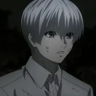 🔥 Ken Kaneki Tokyo Ghoul 애니메이션, 만화, 카네키 켄, 도쿄 구울, 구울, 흰 머리 telegram sticker