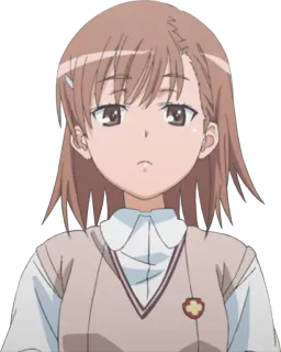 😕 Misaka Mikoto A Certain Magical Index อนิเมะ, ผู้หญิง, ตัวละคร, มิซากะ มิโคโตะ, อินเด็กซ์ คัมภีร์เวทมนตร์ telegram sticker