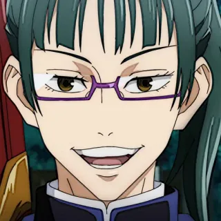 💫 Maki Zenin Jujutsu Kaisen anime, manga, jujutsu kaisen, maki zenin, character, woman, glasses telegram sticker