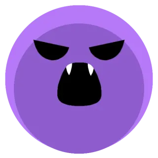 🗣 Monster, wütend, lila, Geist, Cartoon whatsapp sticker