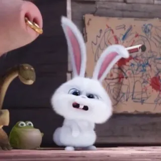 🐰 Snowball The Secret Life of Pets cartoon, bunny, rabbit, animal, cute telegram sticker