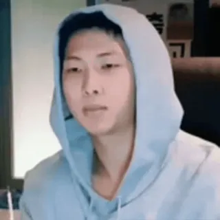 🙂 RM K-pop, BTS, idol, singer, rapper, hoodie, music, musician telegram sticker
