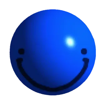 🤩 Emoji, Smiley, Blau, Simpel, Minimalistisch, Ausdruck telegram sticker