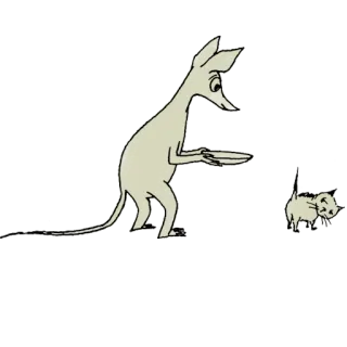 🐈 Dibujos animados, Animal, De pie, Ilustración telegram sticker