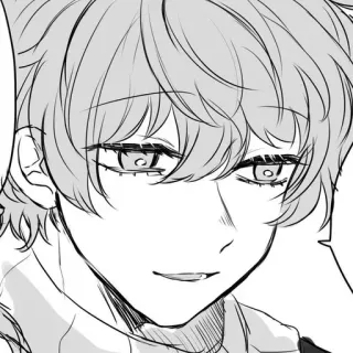 🌟 Anime, Manga, Kreskówka, Portret, Chłopak, Młody mężczyzna telegram sticker