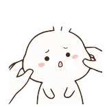 😒 Мультик, Милый, Удивлен, Щипок, Смешной, Лицо telegram sticker