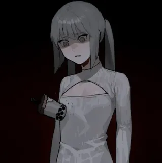 ⛓ アニメガール, 血, 怪我, 悲しい, ミルクティー telegram sticker