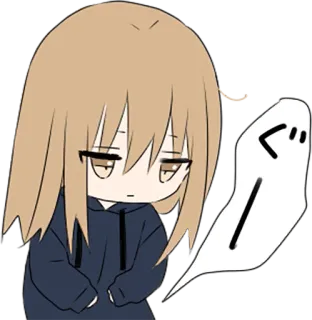 🤤 ぐー 动漫, 卡通, Q版, 角色, 可爱 whatsapp sticker