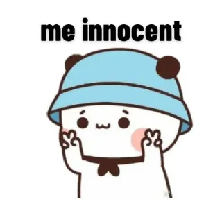 ☺️ me innocent innocent, cute, cartoon, character, kawaii whatsapp sticker