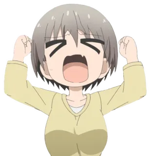 😡 anime, woman, cartoon, excited, cheerful telegram sticker