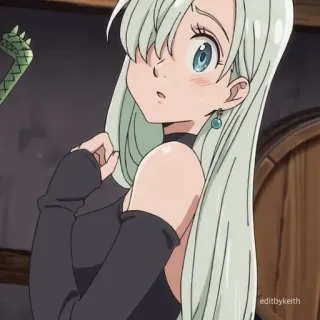 ✨ Elizabeth Liones Seven Deadly Sins anime, elizabeth liones, seven deadly sins, manga, cartoon telegram sticker