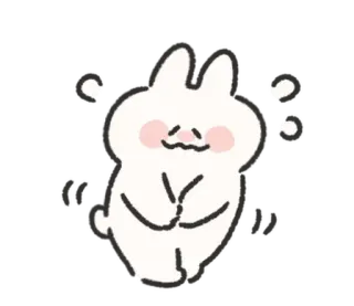 🍰 thỏ, chú thỏ, dễ thương, kawaii, động vật, hoạt hình telegram sticker
