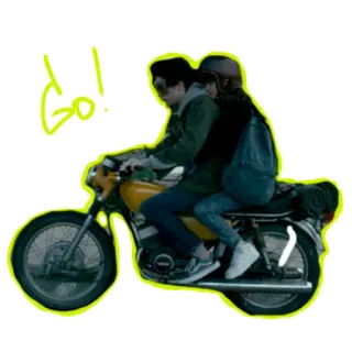 🏍 I GO! moto, bicicleta, veículo, casal, passeio, capacete telegram sticker