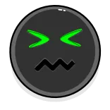 😖 Emoji, Naklejka, Negatywny, Zrzędliwy, Zły telegram sticker