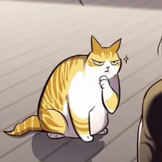 🥜 cat, thinking, animal, pet, cute, funny telegram sticker