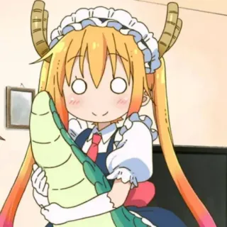 💈 Tohru Miss Kobayashi's Dragon Maid Anime, Dragón, Maid, Tohru, Kawaii, Lindo, Comedia telegram sticker