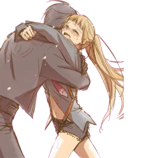 🖤 Anime, Câlin, Dessin animé, Amour, Mignon telegram sticker