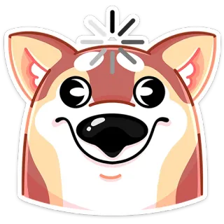 🐕 강아지, 귀여운, 동물, 스티커, 강아지, 만화, 시바견 telegram sticker