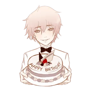 🥳 HAPPY BIRTHDAY день рождения, торт, праздник, вечеринка, счастливый, нож, приветствие whatsapp sticker