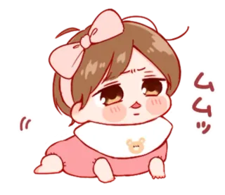🎭 ムムッ bebê, fofo, desenho animado, adesivo whatsapp sticker