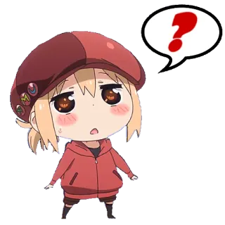❓ Anime, Question, Mignon, Chibi, Confus whatsapp sticker