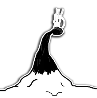 🤤 volcan, lave, éruption, montagne telegram sticker