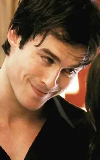 😌 Damon Salvatore The Vampire Diaries wampir, serial TV, fantasy, romans, nadprzyrodzone, Ian Somerhalder, dramat telegram sticker