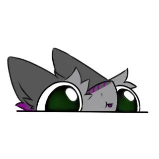 👀 kot, zwierzę, słodki, kreskówka, oczy telegram sticker