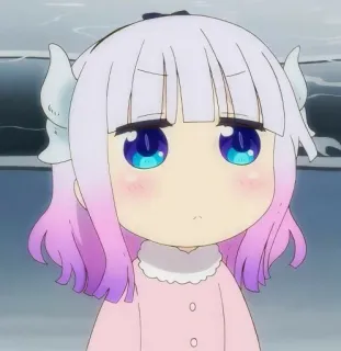🍡 Kanna Kamui Miss Kobayashi's Dragon Maid Anime, Dragon, Kanna, Kawaii, Mignon telegram sticker