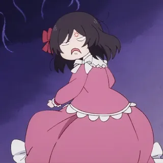 🧬 anime, angry, cartoon, character, dress, upset whatsapp sticker