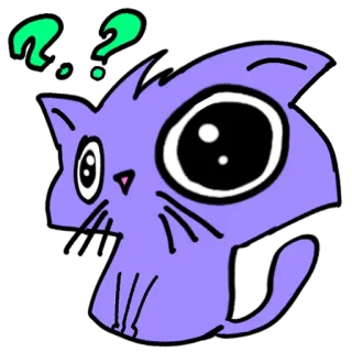 ❓ kucing, pertanyaan, lucu, hewan, stiker telegram sticker