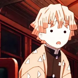 😮 Zenitsu Agatsuma Demon Slayer Anime, Demon Slayer, Zenitsu, Drôle, Choqué, Personnage telegram sticker