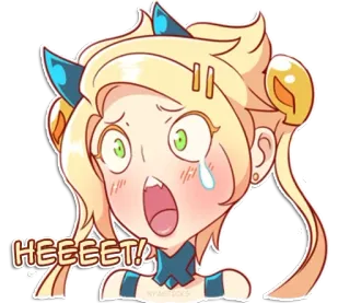 ➖ HEEEET! Kreskówka, Anime, Wyraz, Płacz, Blond, Słodki/a, Smutny/a telegram sticker