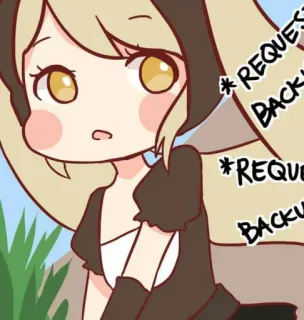 🦄 Request back up anime, cartoon, request, backup, cute, illustration telegram sticker