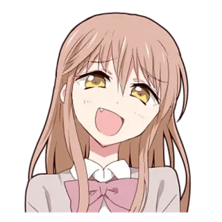 😚 anime girl, smiling, cute, cartoon, happy telegram sticker