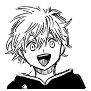 😃 anime, manga, cartoon, boy, happy, cheerful whatsapp sticker