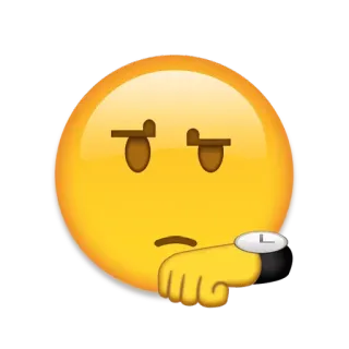 👀 Emoji, Esperando, Impaciente, Entediado, Relógio, Tempo telegram sticker