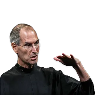 😮 Steve Jobs Steve Jobs, tecnología, Apple, negocios, emprendedor, liderazgo telegram sticker
